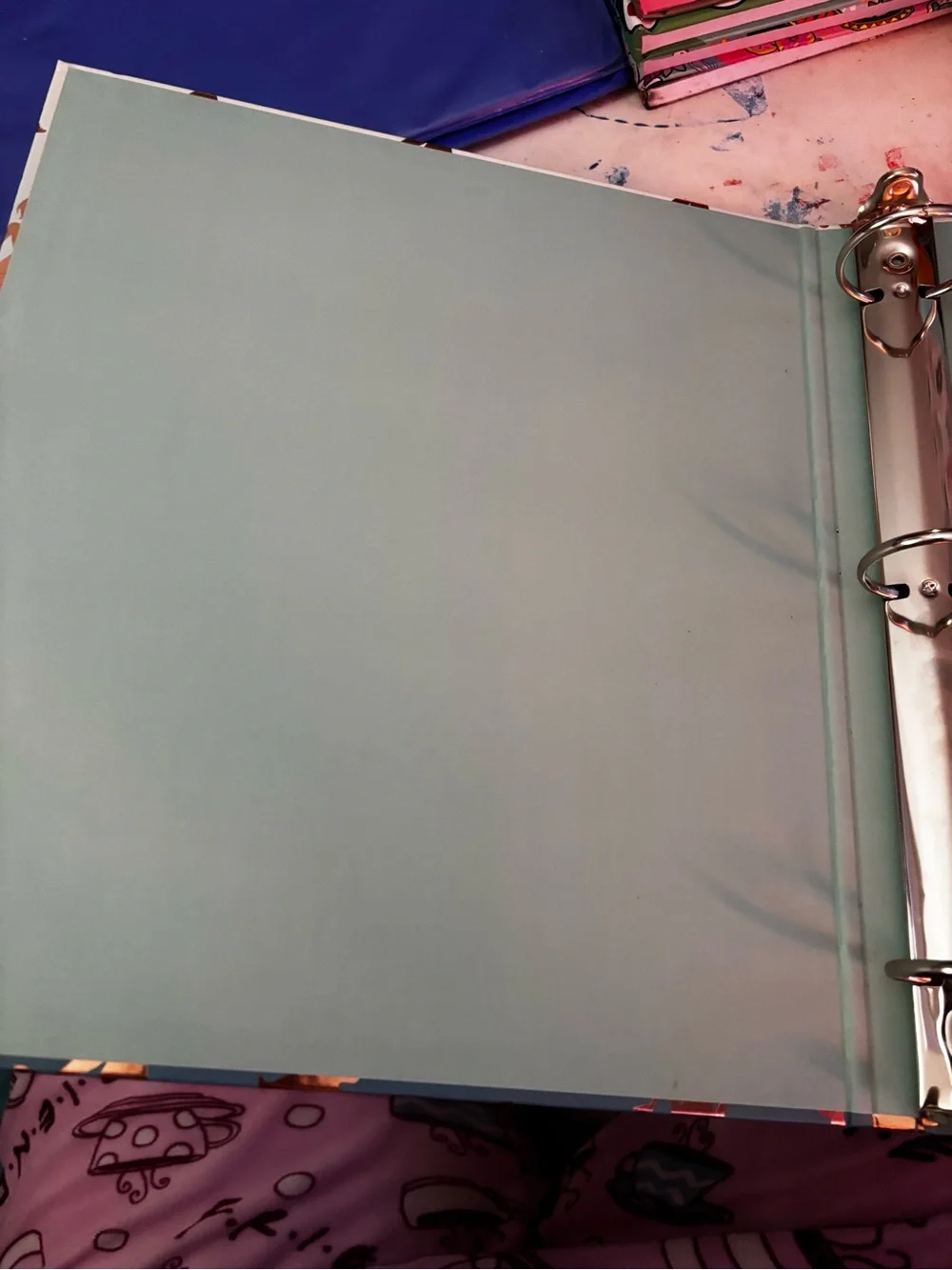 Mermaid 3-Ring Binder - ombré Blue